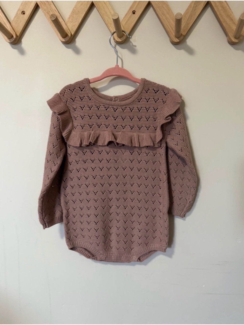 Quincy Mae Knit Pointelle Romper